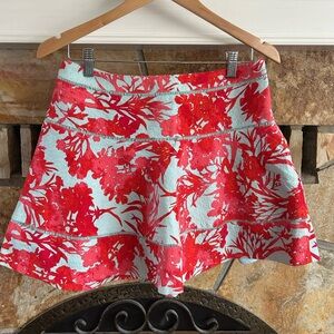 Banana Republic Red Floral Skirt